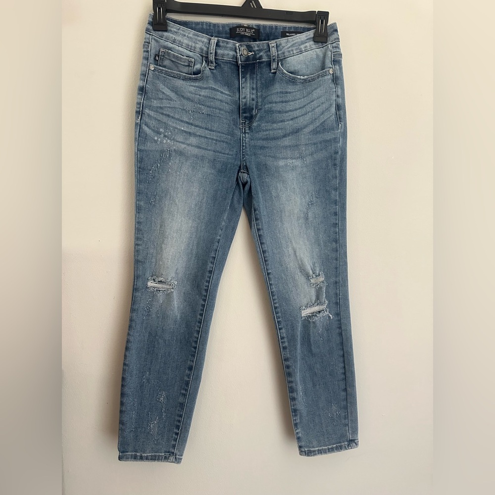 Judy Blue Light Blue Distressed Women Jeans